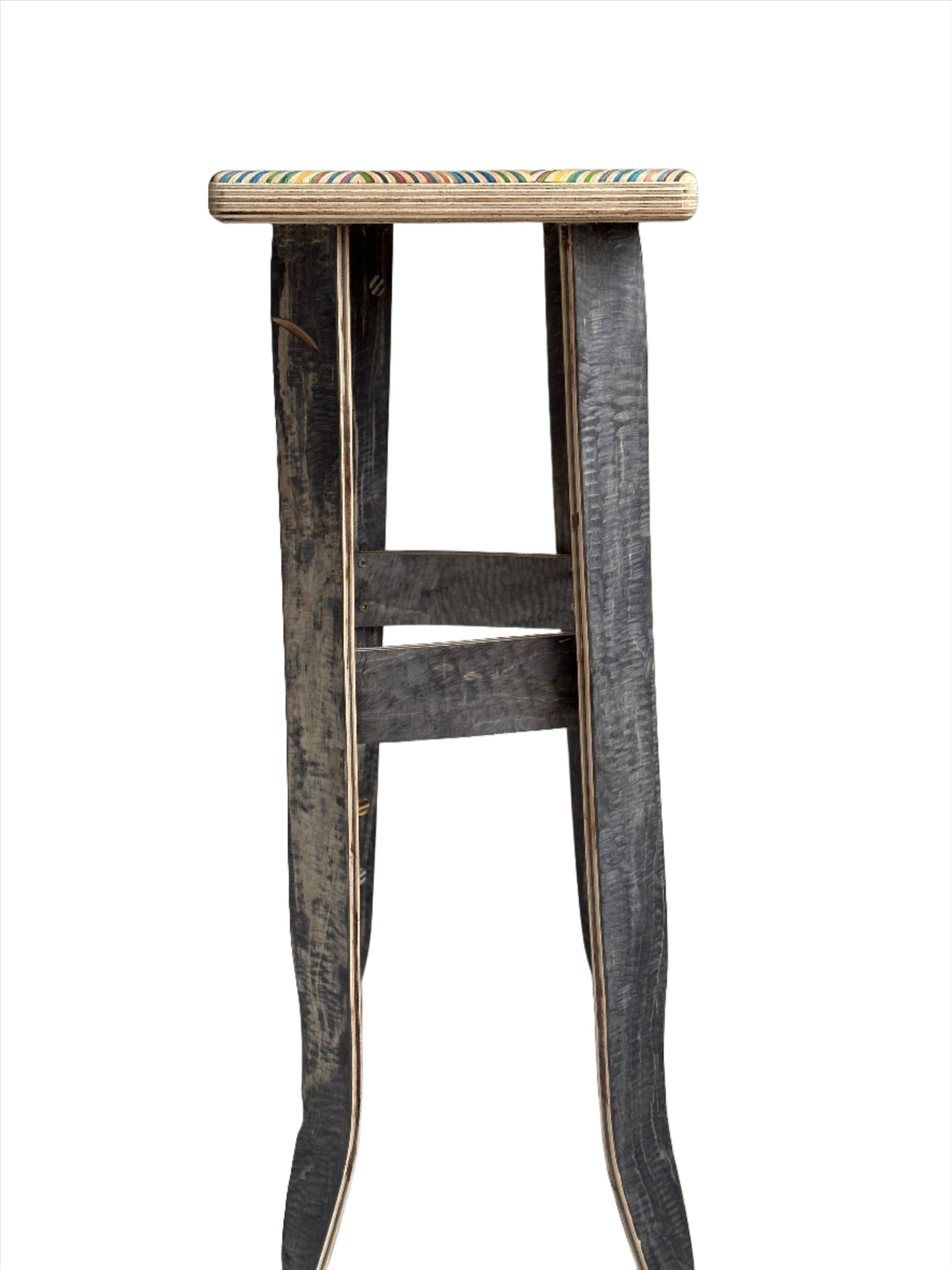 Side Table. Upcycled skateboard & birch plywood