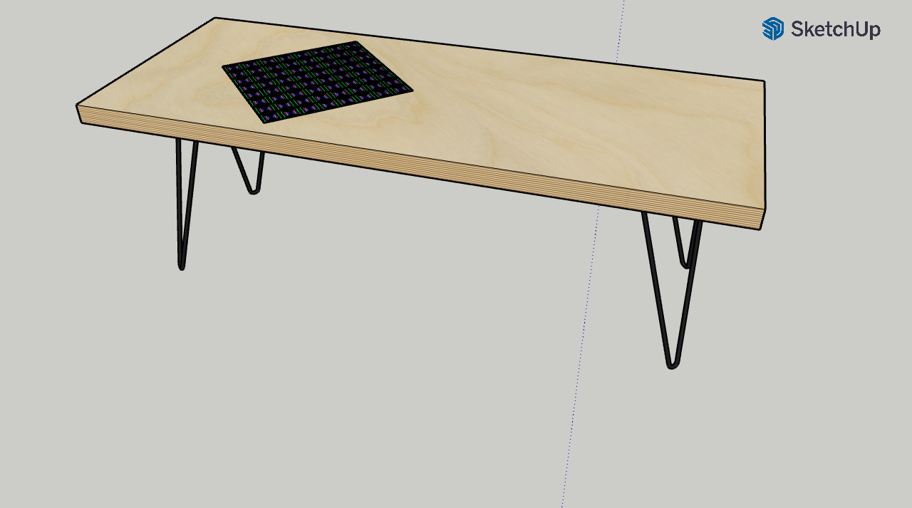 Coffee table with hairpin legs