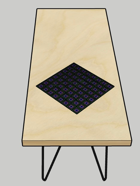 Coffee table with hairpin legs