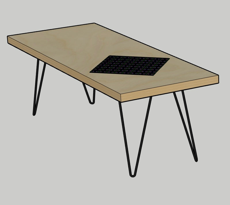Coffee table with hairpin legs