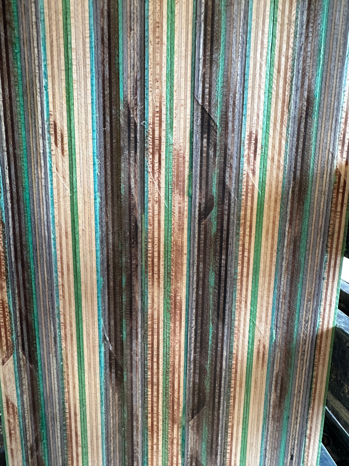 Incense holder. Green & Black upcycled skateboard