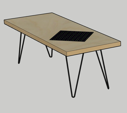 Coffee table with hairpin legs