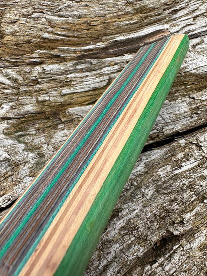 Incense holder. Green & Black upcycled skateboard